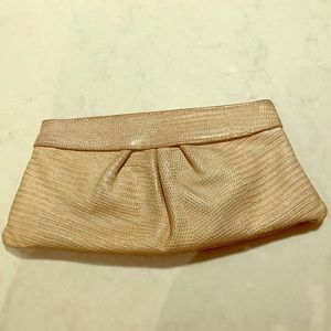 Lauren Merkin gold textured clutch